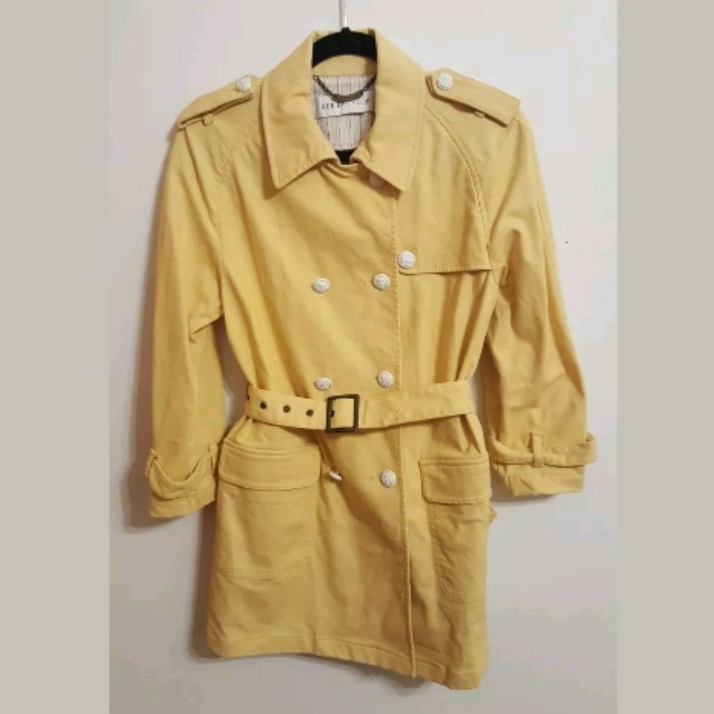 See By Chloe Yellow Cotton Trench Coat...6